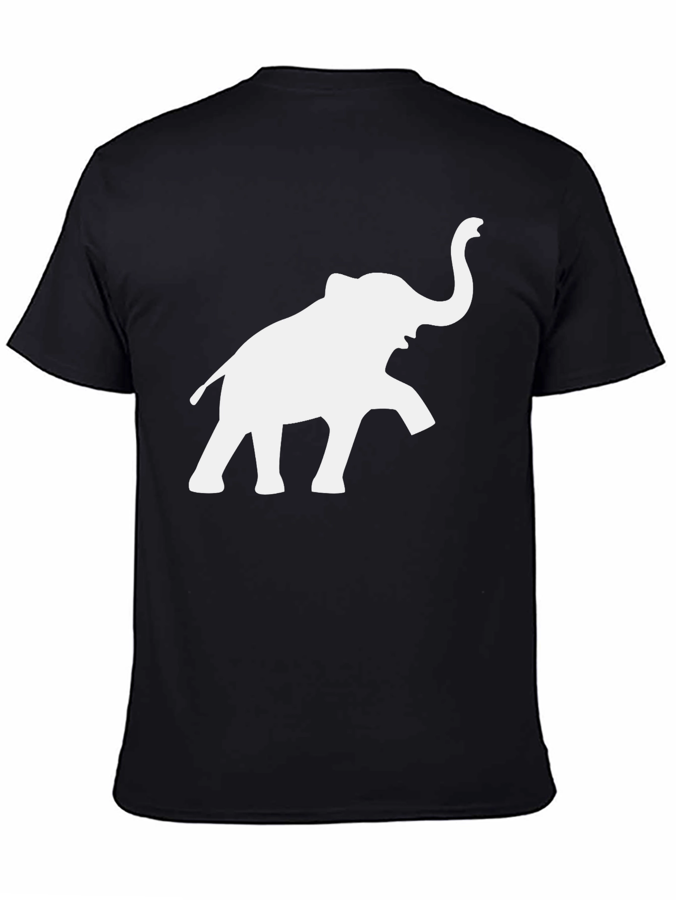 Elephant Graphic Tee - Black Cotton T-Shirt