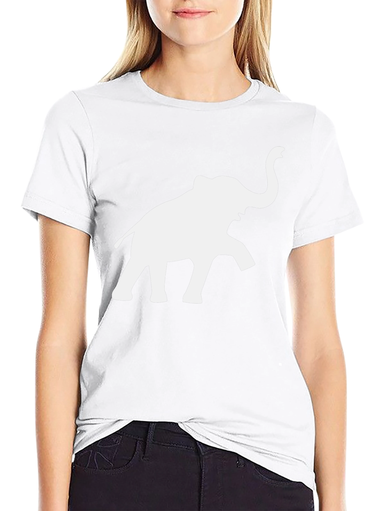 Elephant Graphic Tee - Black Cotton T-Shirt