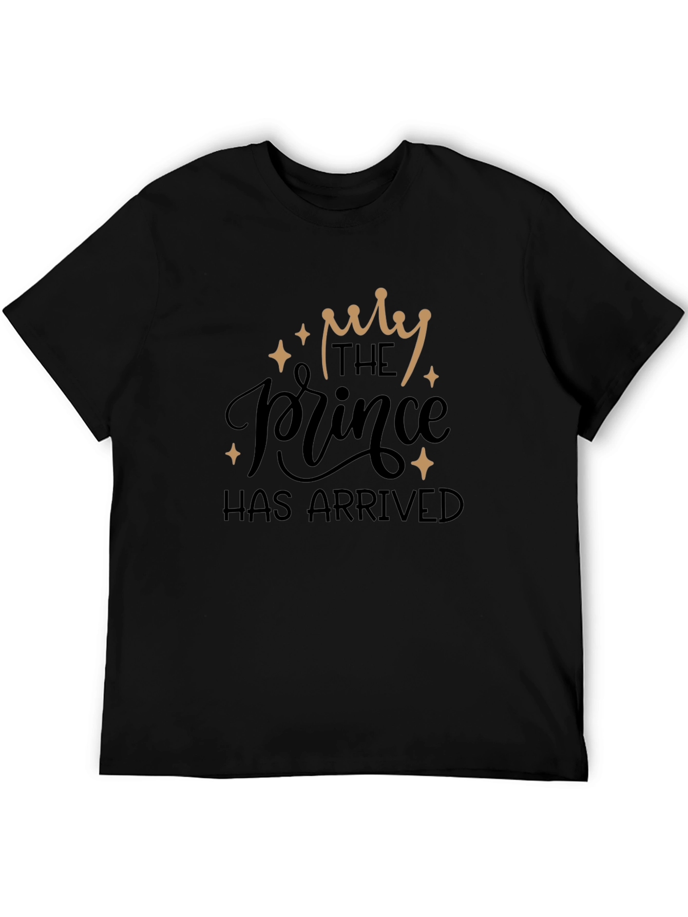 The Prince Has Arrived Black Graphic T-Shirt