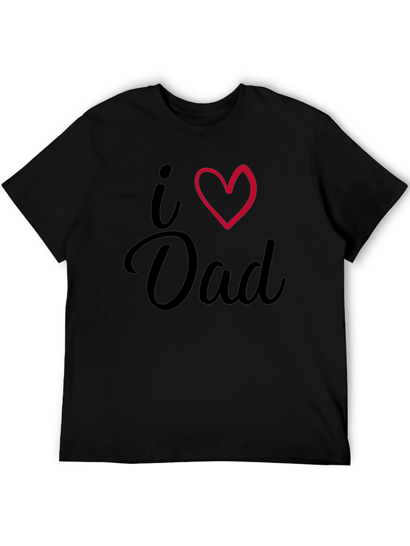 I Heart Dad Black T-Shirt