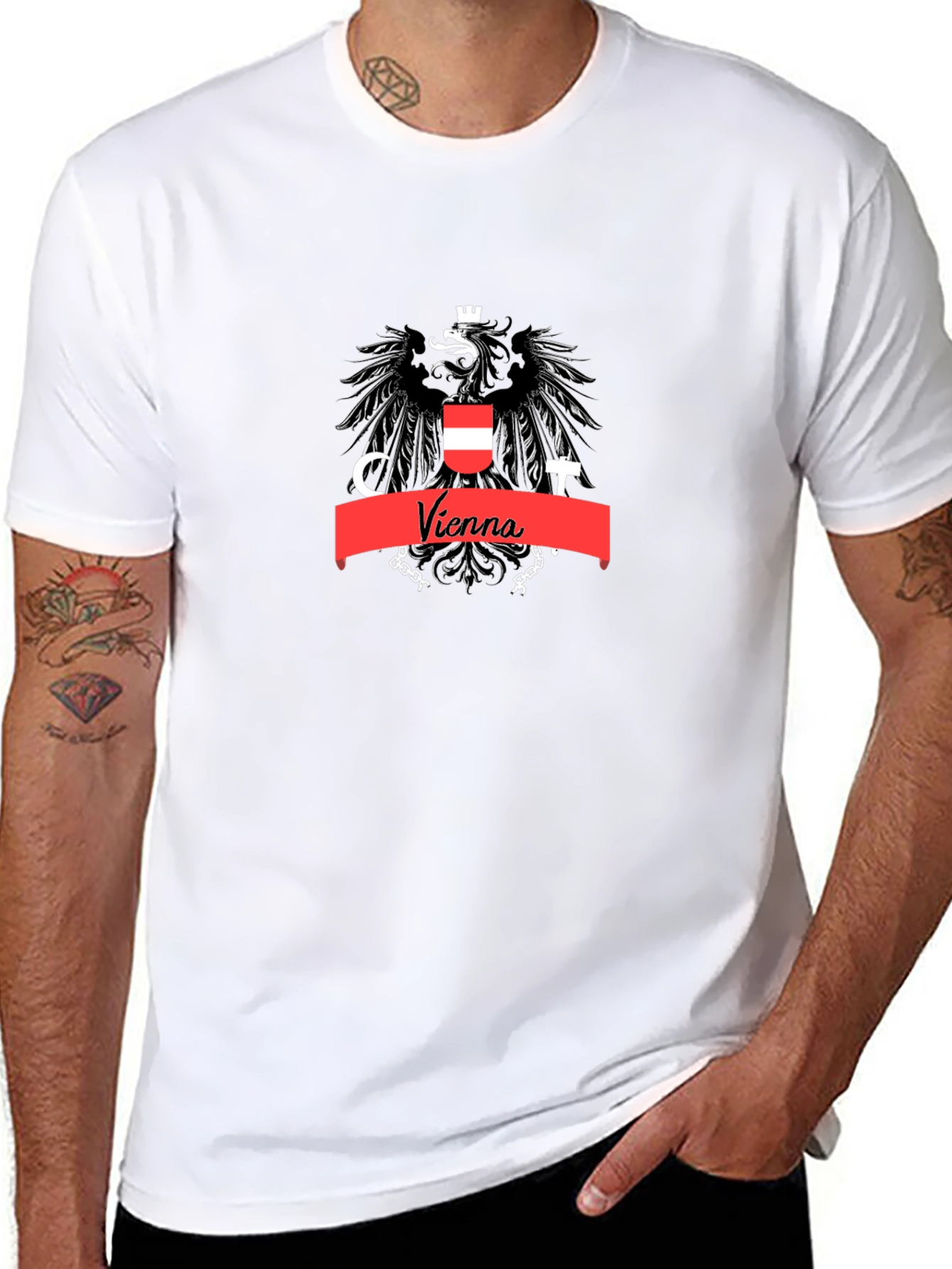 Vienna Austria Emblem T-Shirt Black