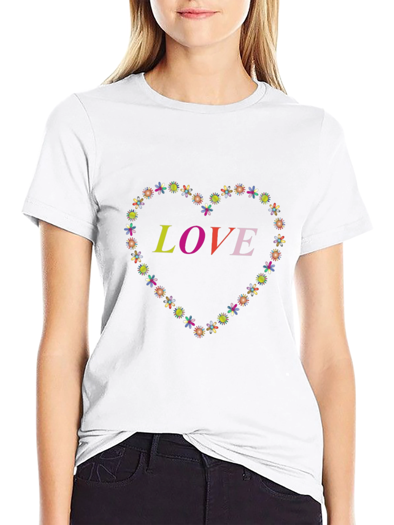 Love Floral Heart T-Shirt