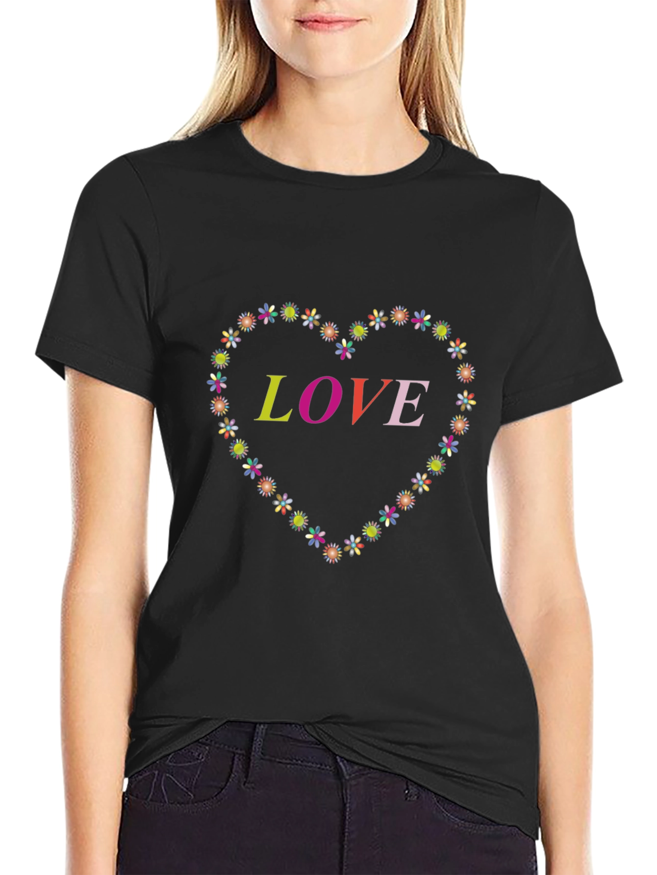 Love Floral Heart T-Shirt