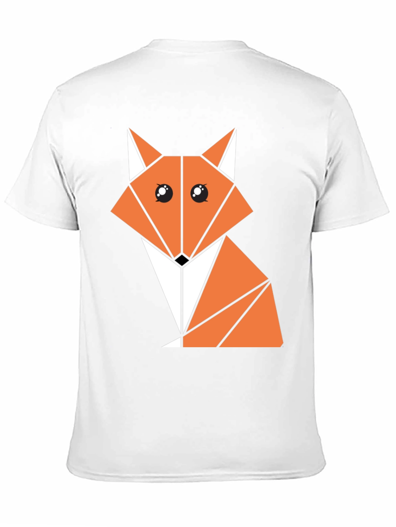 Geometric Fox Graphic Tee - Stylish Black Cotton Shirt