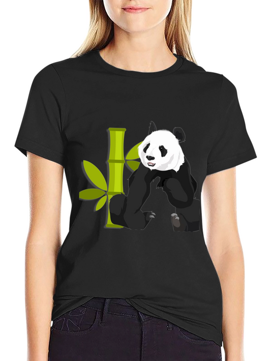 Panda & Bamboo Graphic T-Shirt - Unique Design!