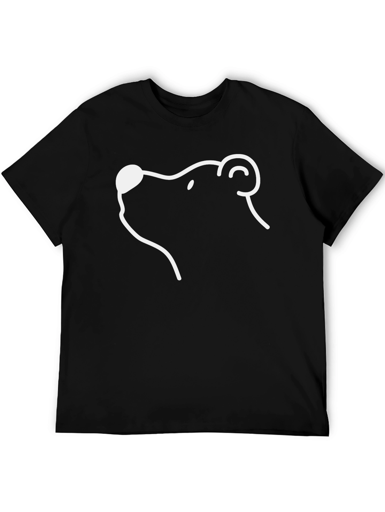 Minimalist Bear Outline Graphic Tee