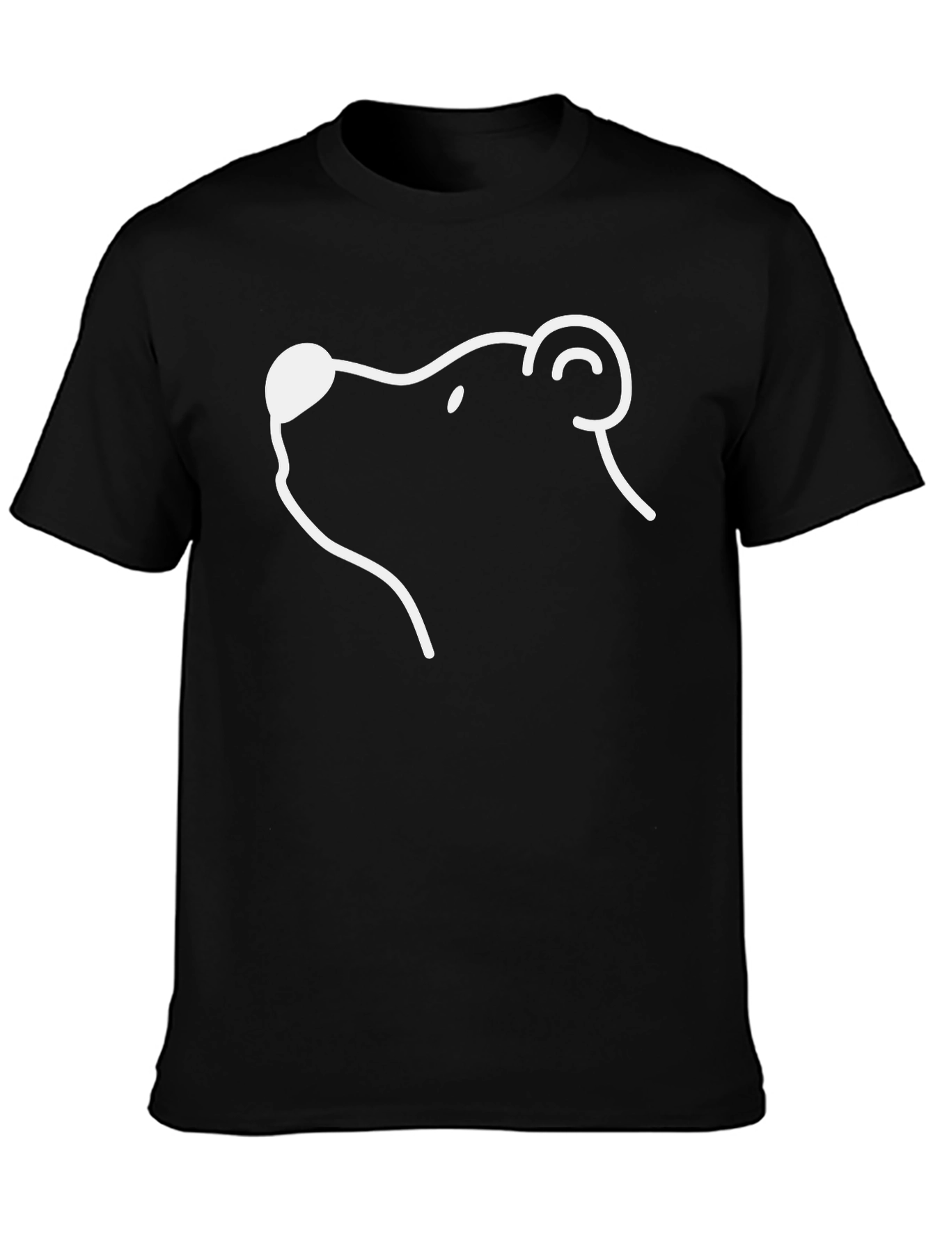 Minimalist Bear Outline Graphic Tee