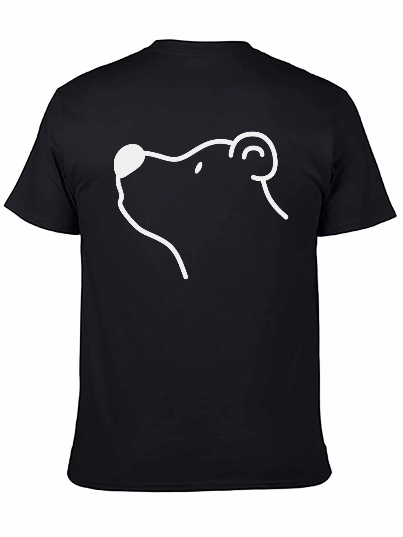 Minimalist Bear Outline Graphic Tee