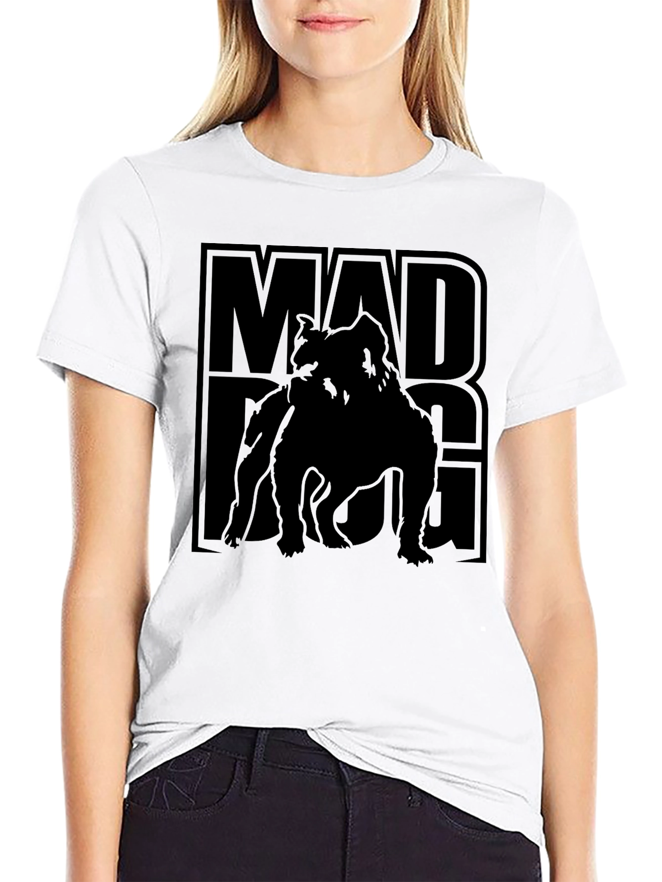 Mad Dog Graphic Tee - Bold Black T-Shirt