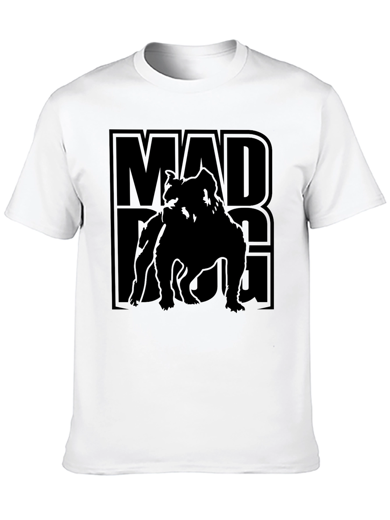 Mad Dog Graphic Tee - Bold Black T-Shirt