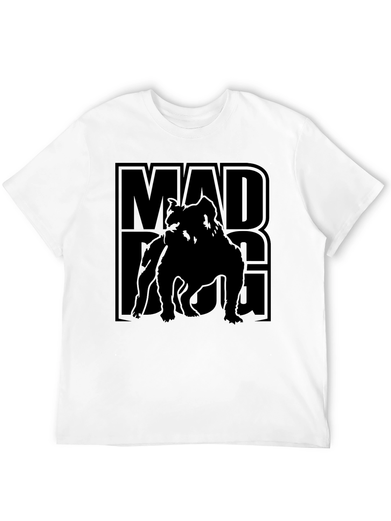 Mad Dog Graphic Tee - Bold Black T-Shirt