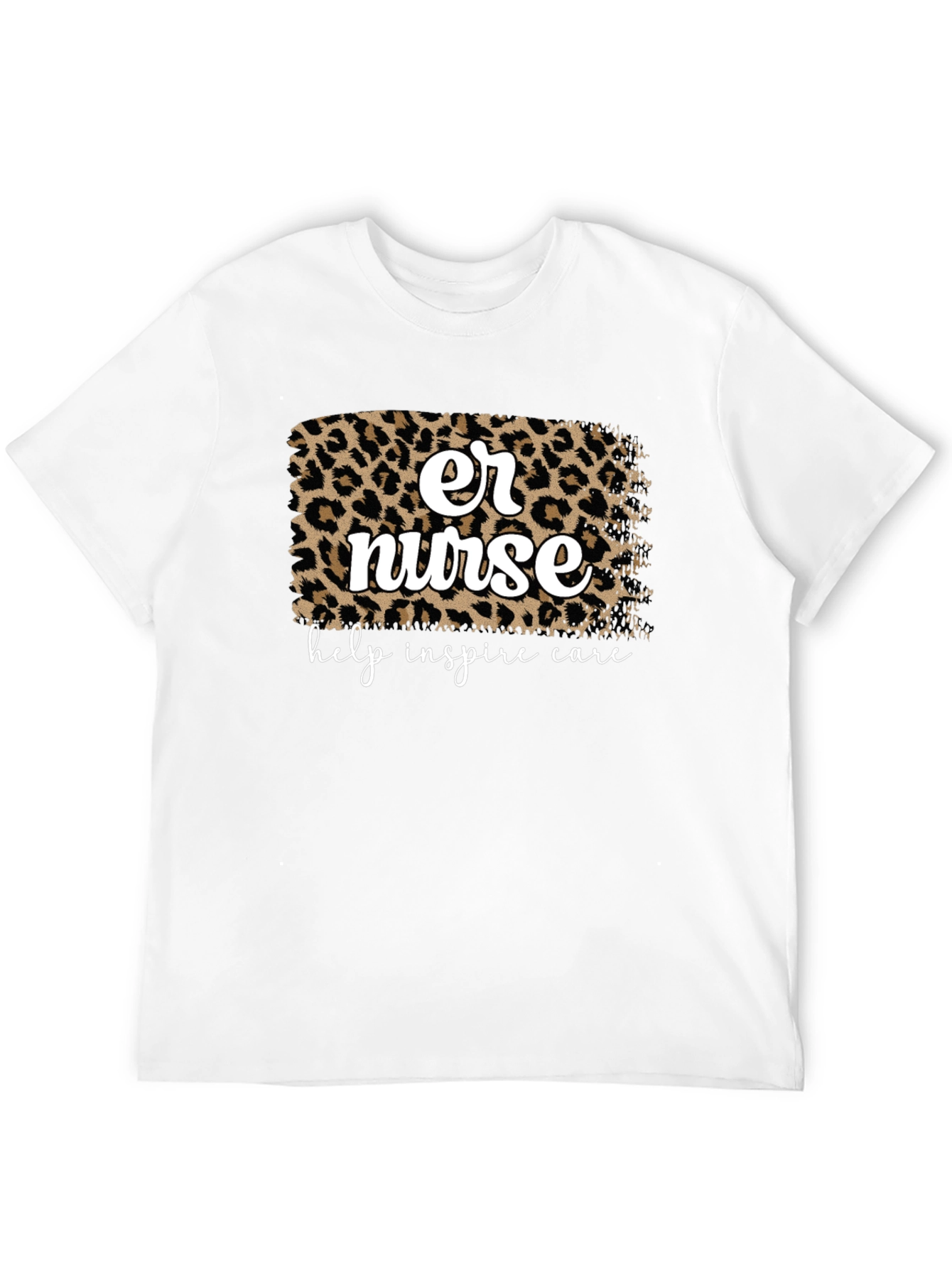 ER Nurse Leopard Print Graphic Tee