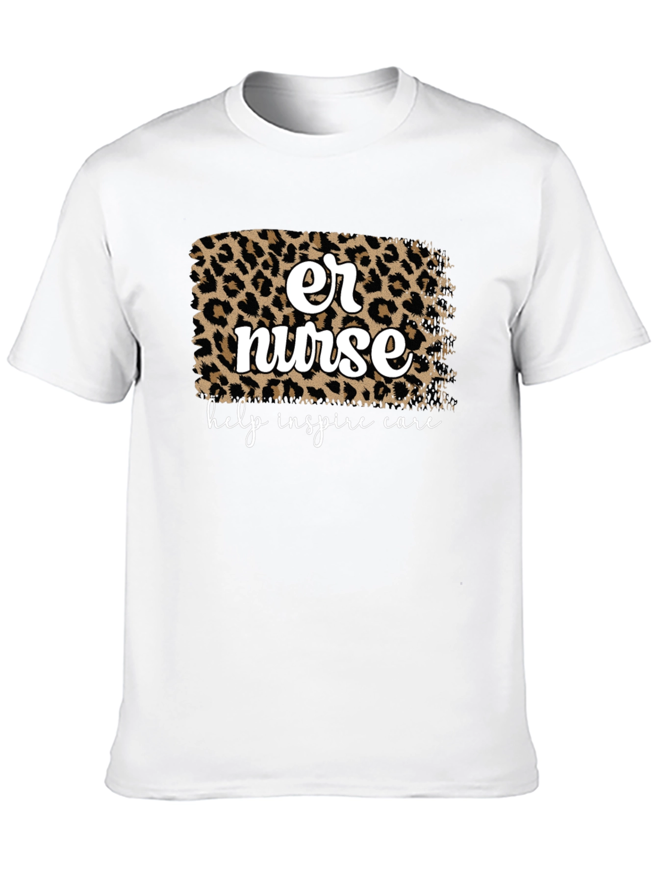 ER Nurse Leopard Print Graphic Tee