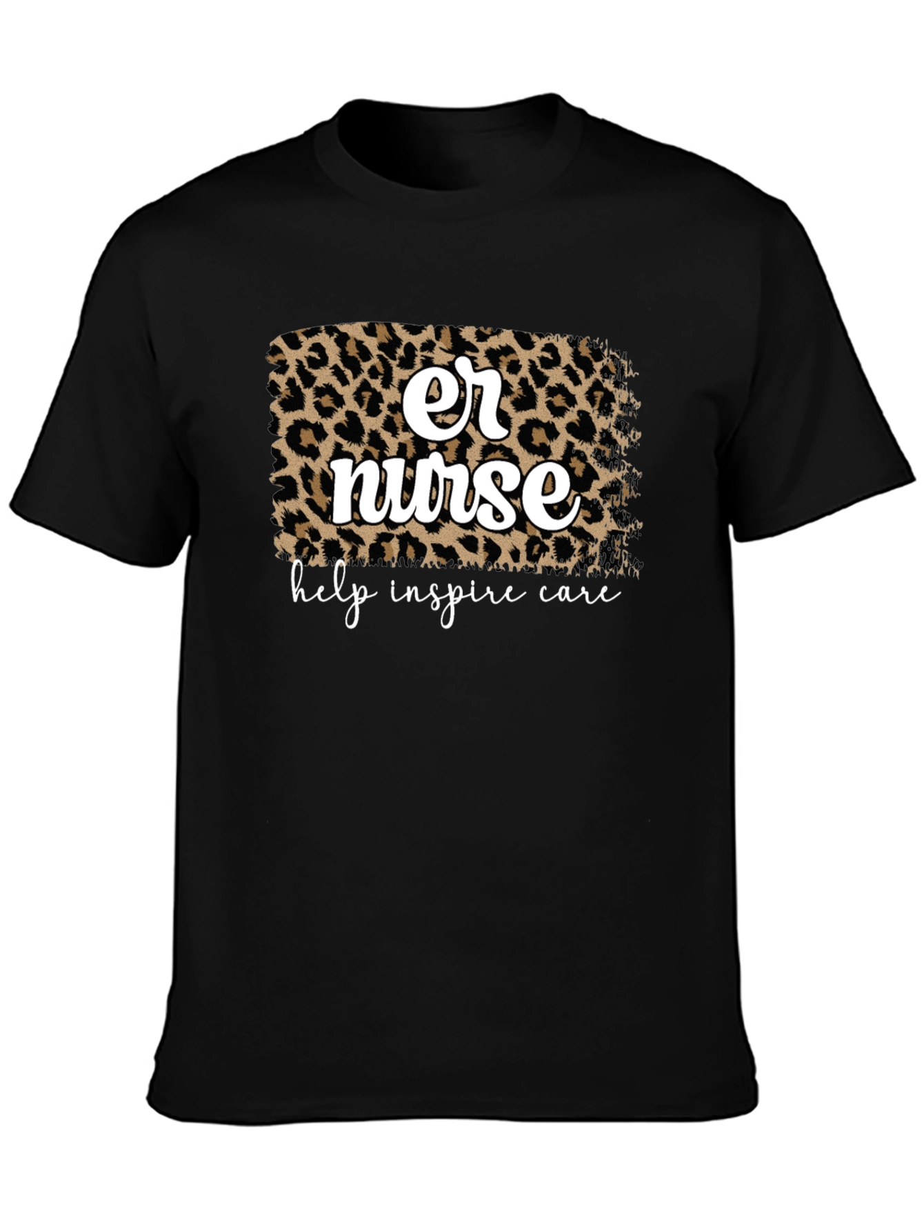 ER Nurse Leopard Print Graphic Tee