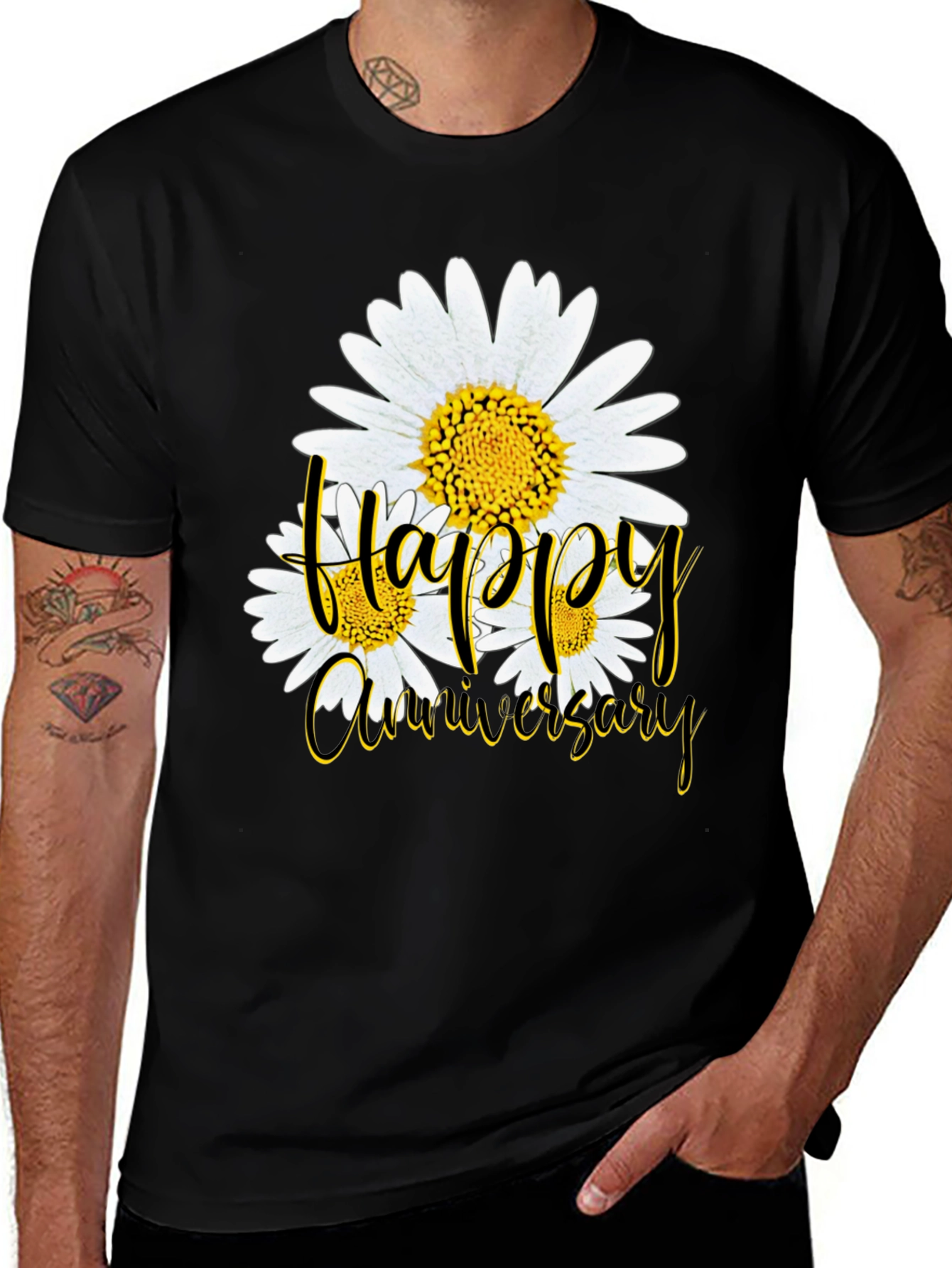 Happy Anniversary Daisy Graphic T-Shirt