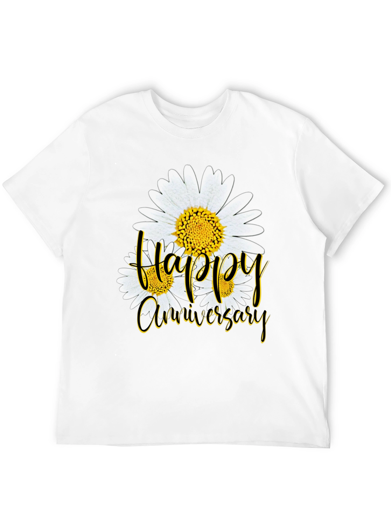 Happy Anniversary Daisy Graphic T-Shirt