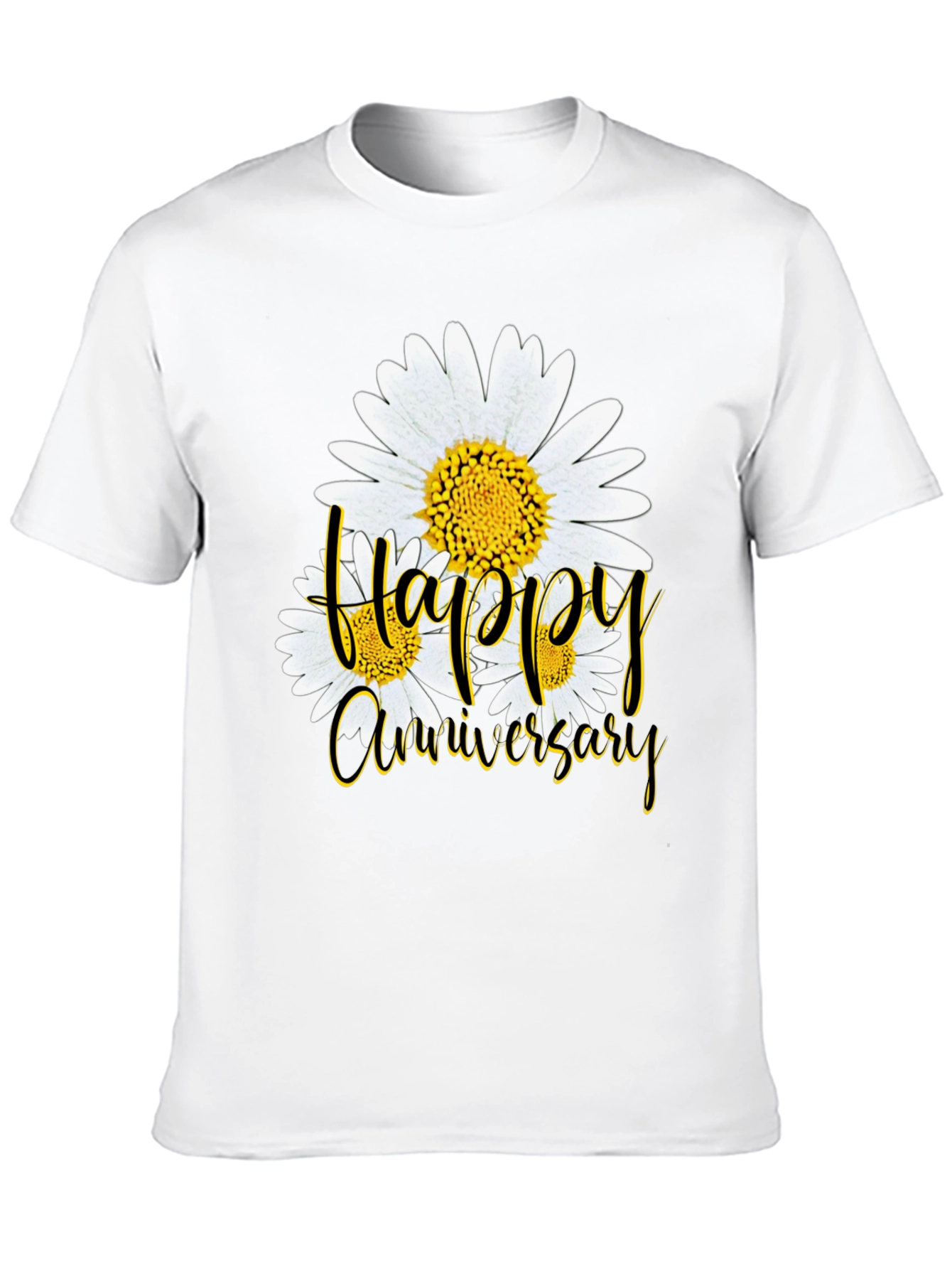 Happy Anniversary Daisy Graphic T-Shirt
