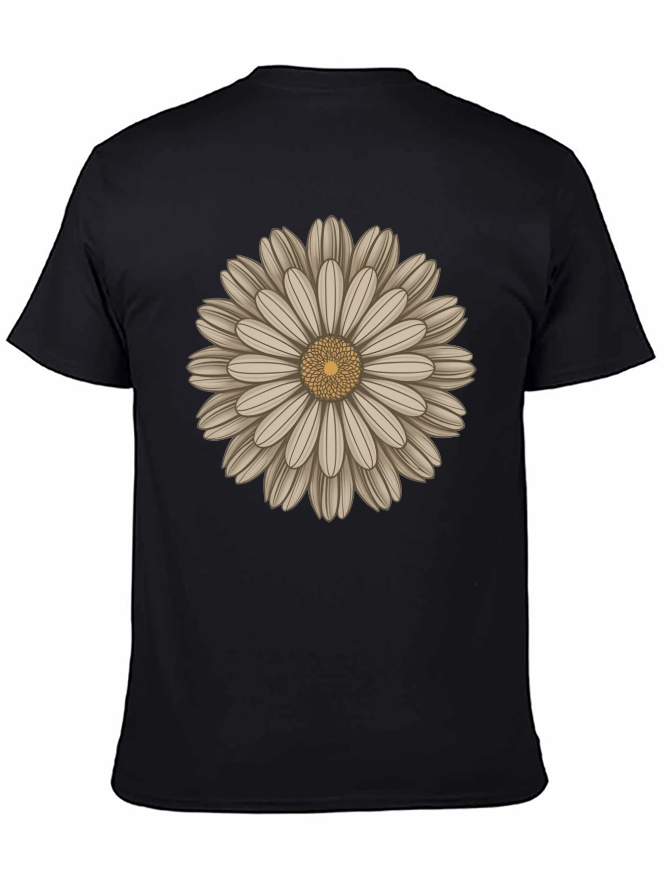 Daisy Graphic Black T-Shirt - Casual Style