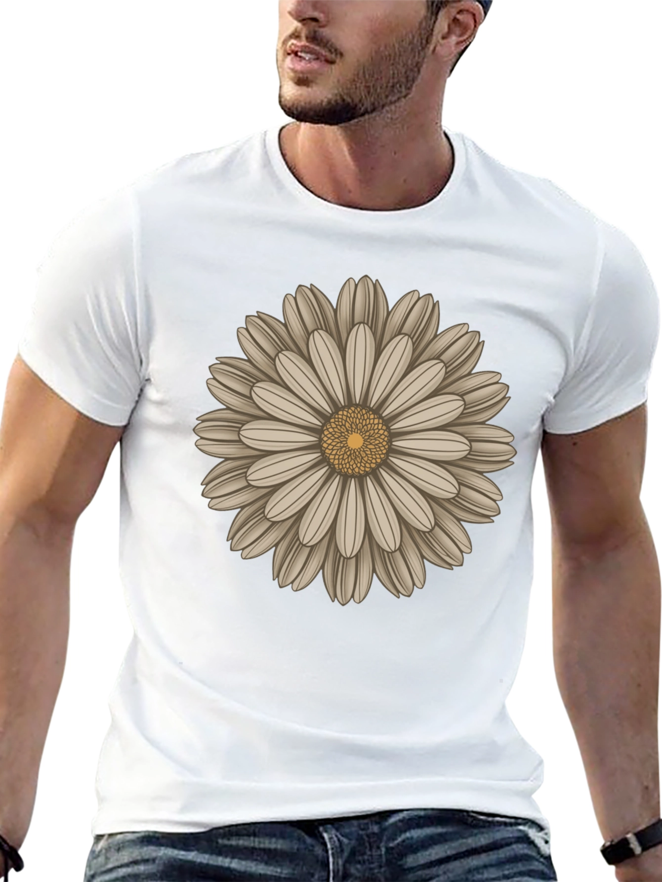 Daisy Graphic Black T-Shirt - Casual Style