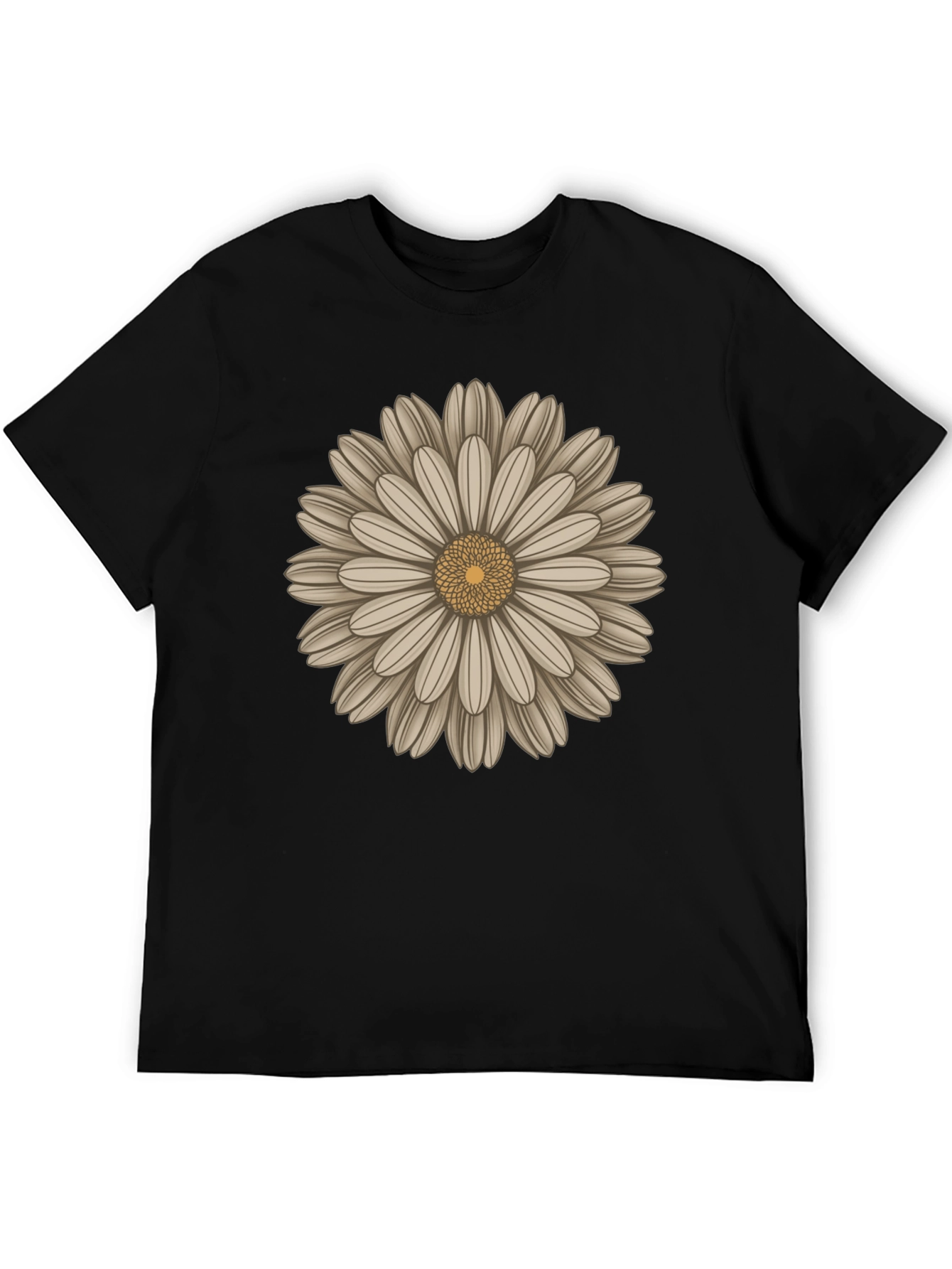 Daisy Graphic Black T-Shirt - Casual Style