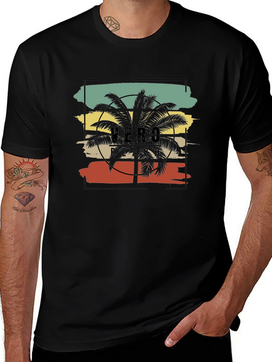 Vero Beach Graphic Tee - Palm Tree Design