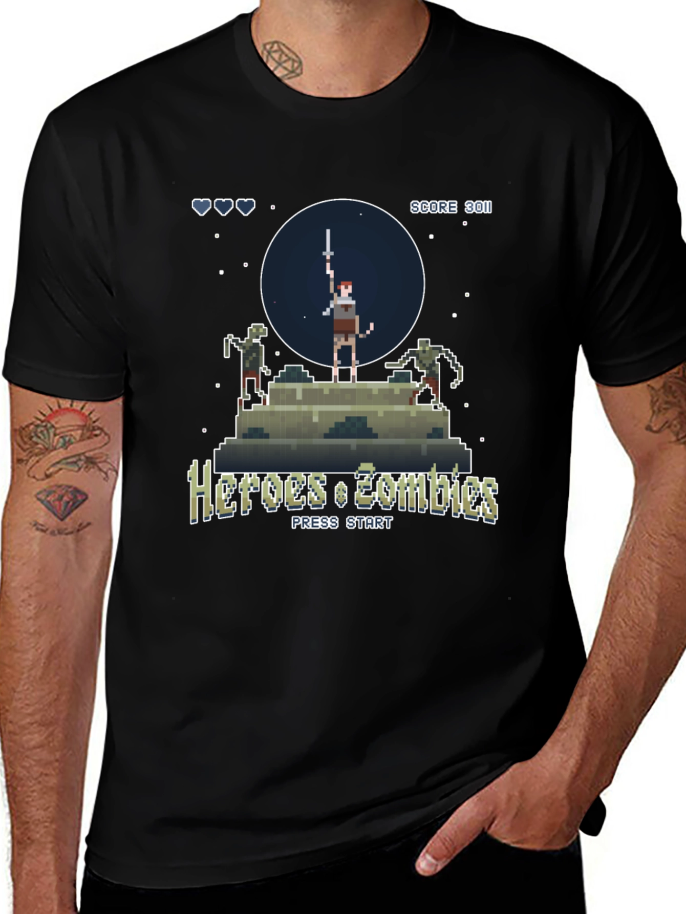 Heroes & Zombies Graphic Tee