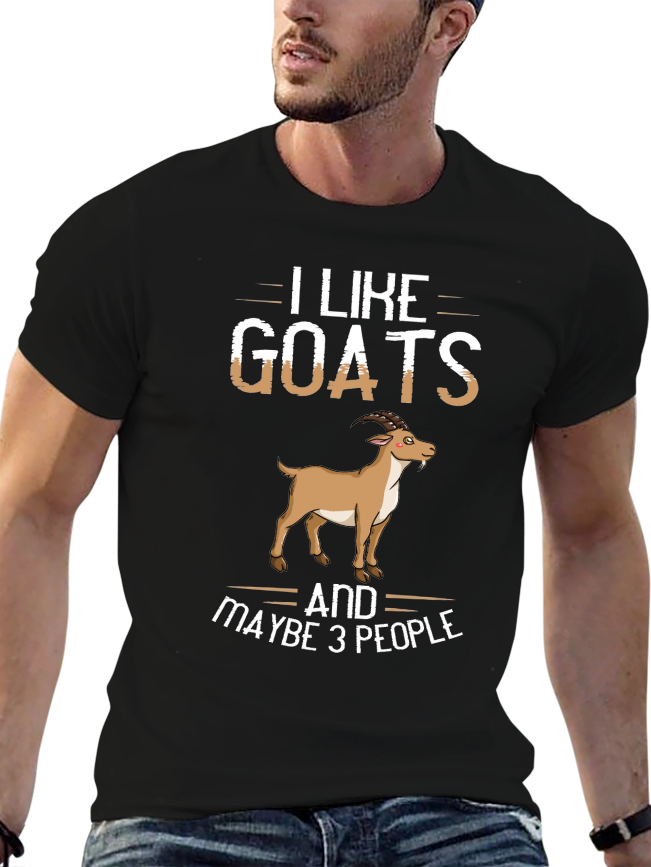 I Like Goats and Maybe 3 People Graphic Tee
