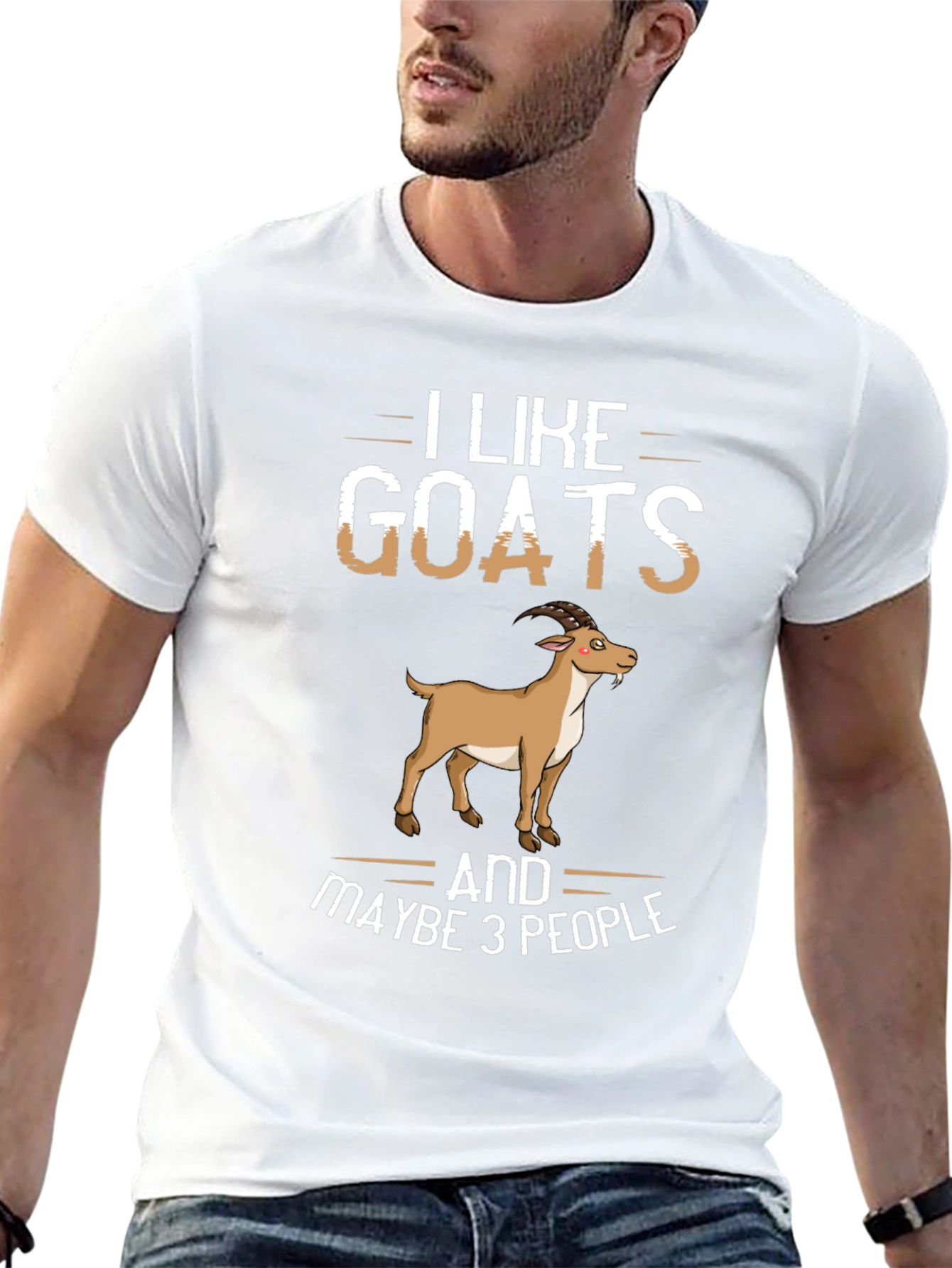 I Like Goats and Maybe 3 People Graphic Tee