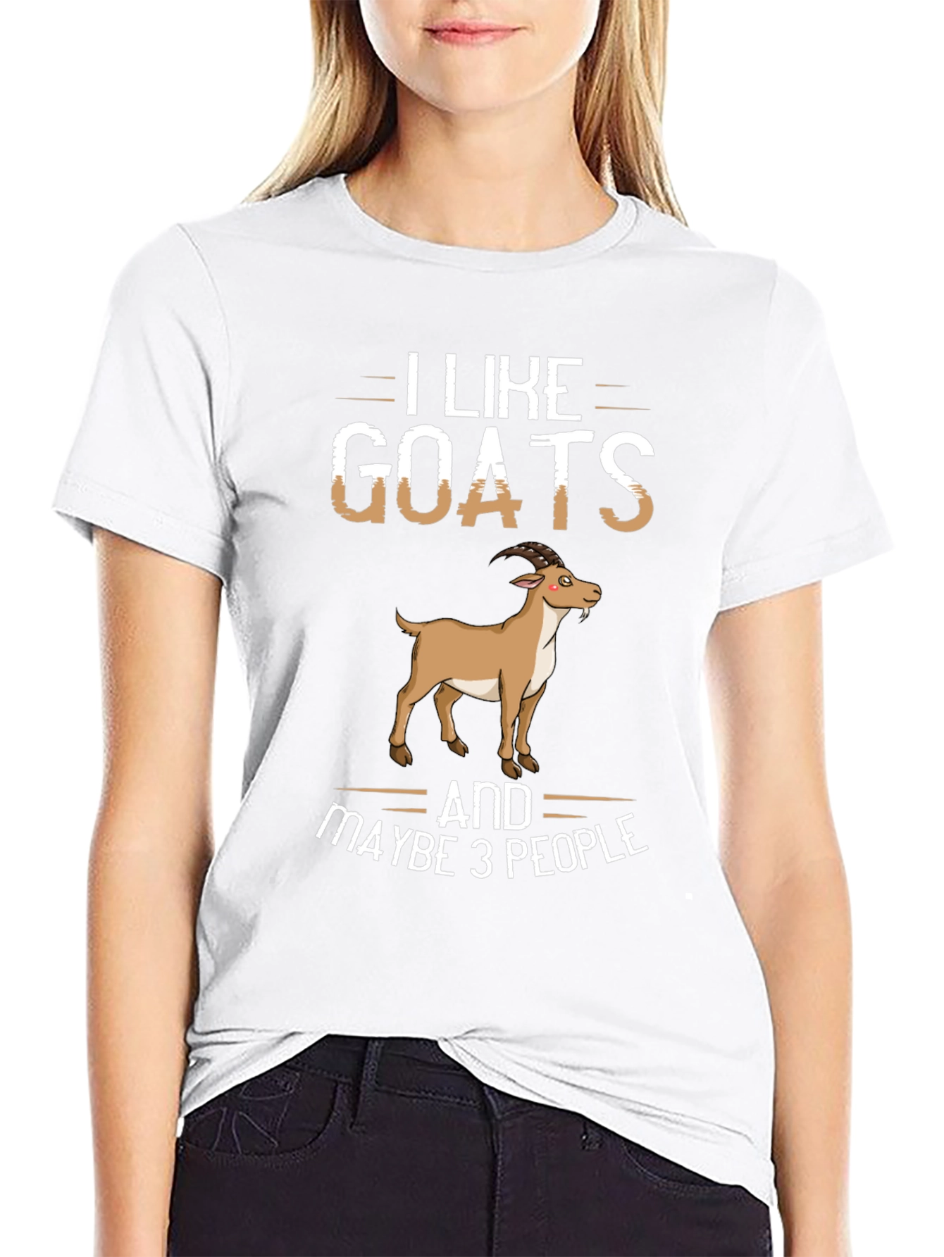 I Like Goats and Maybe 3 People Graphic Tee