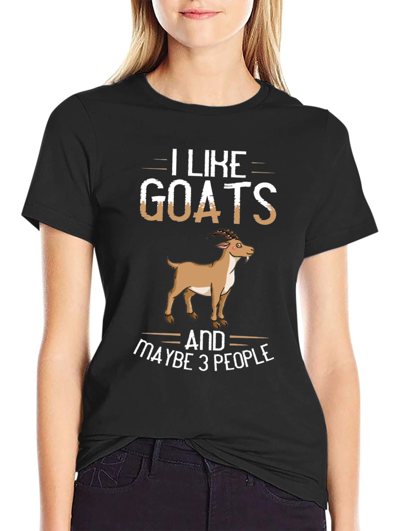 I Like Goats and Maybe 3 People Graphic Tee