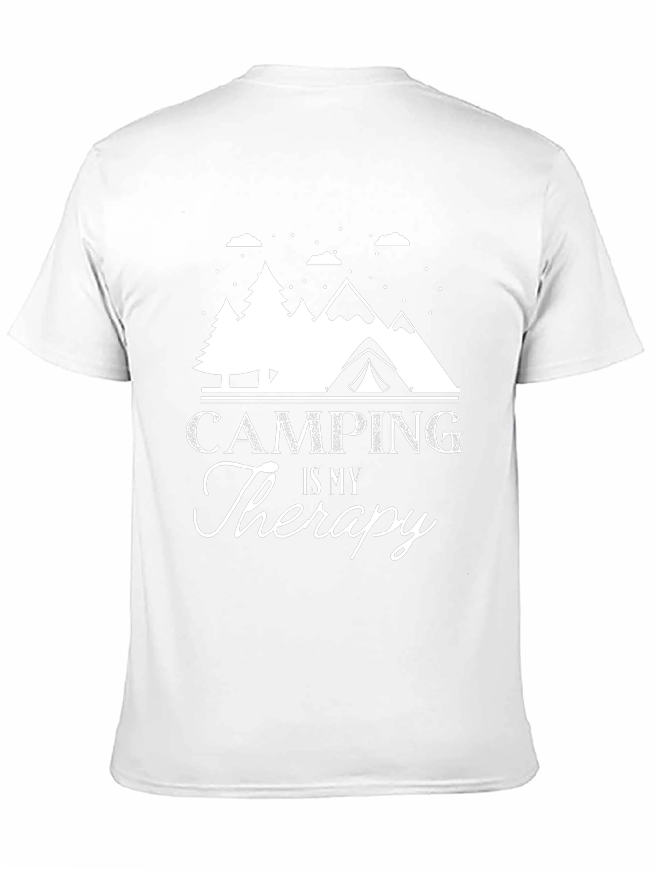 Camping Is My Therapy Black Graphic Tee