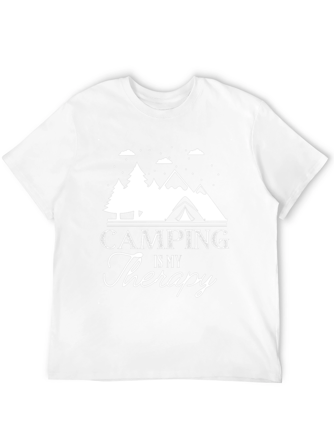Camping Is My Therapy Black Graphic Tee
