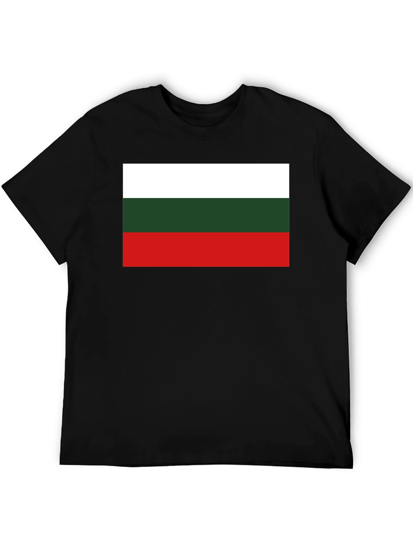 Bulgaria Flag T-Shirt - Black Cotton Tee
