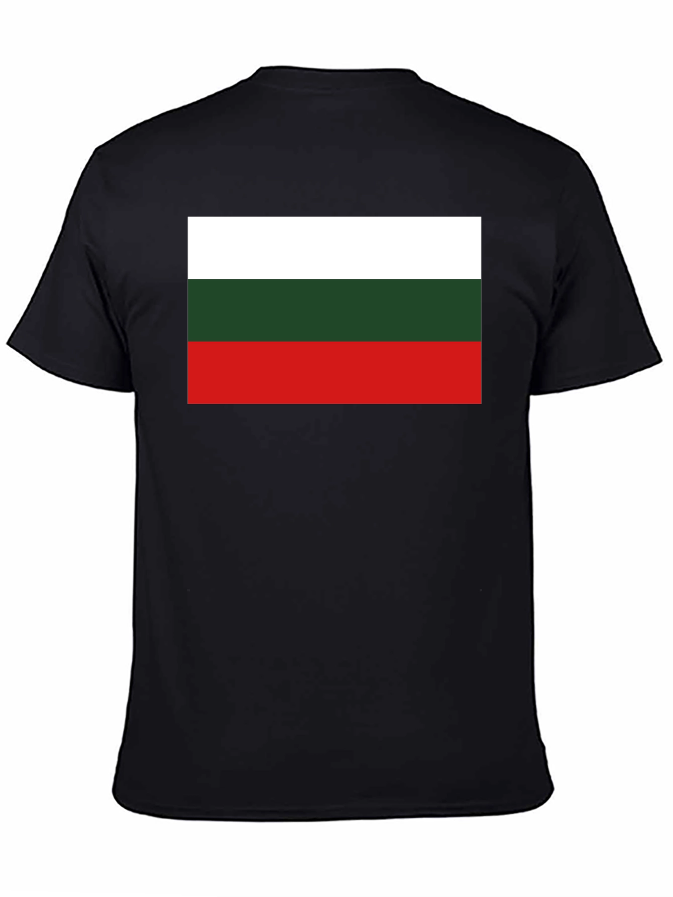 Bulgaria Flag T-Shirt - Black Cotton Tee