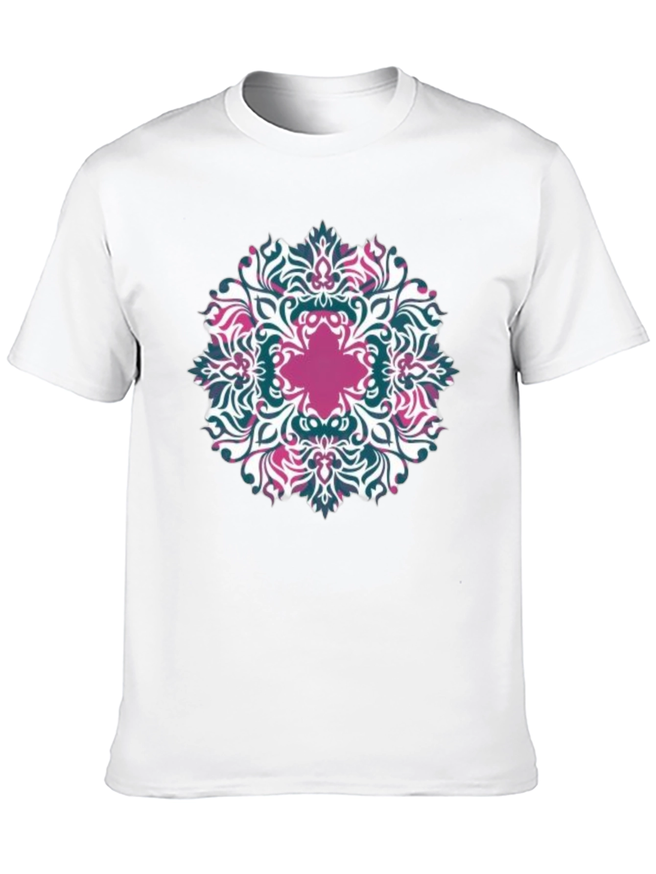 Floral Mandala Graphic Tee - Black