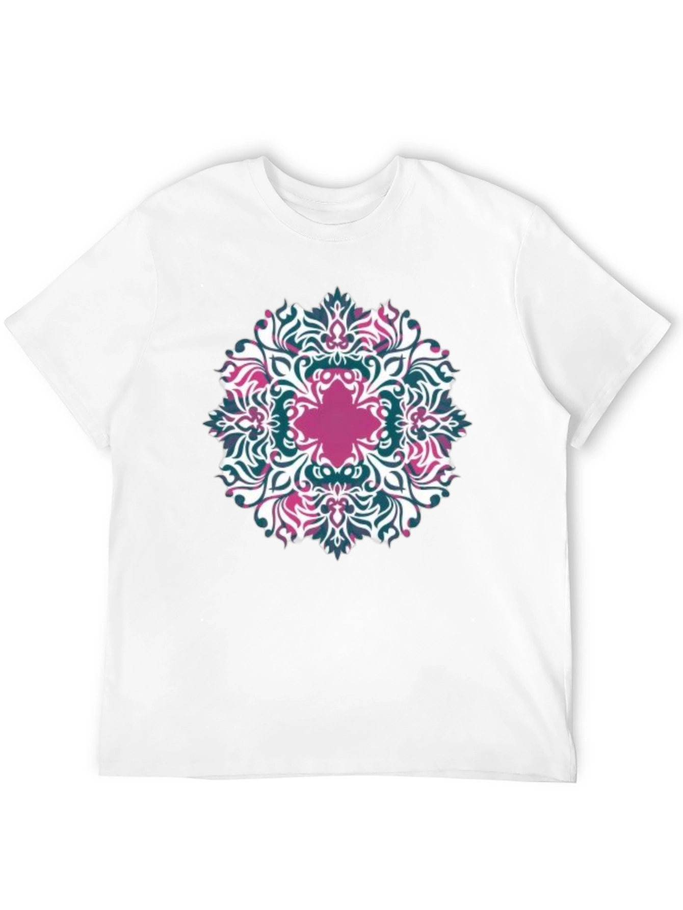 Floral Mandala Graphic Tee - Black