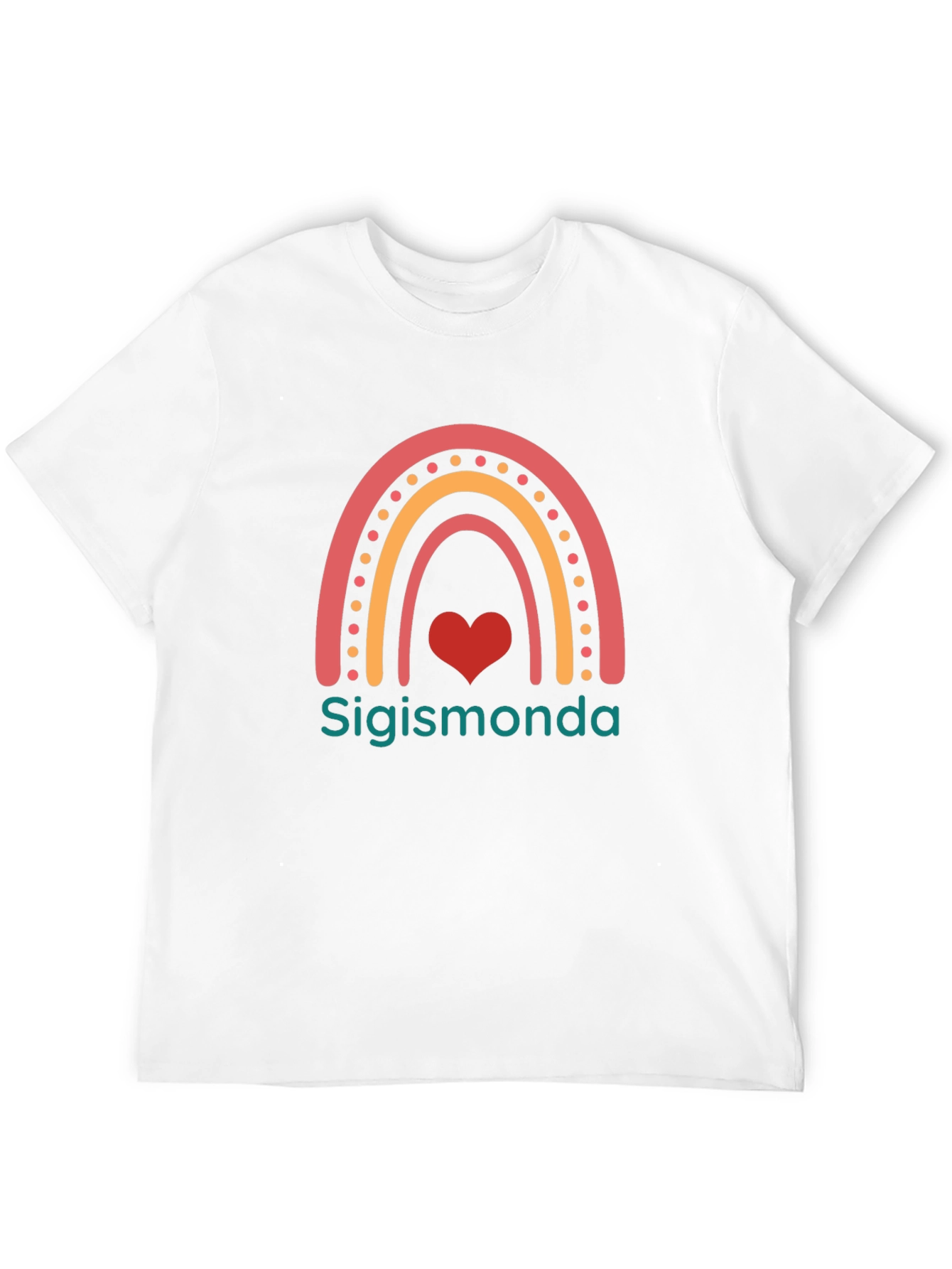 Rainbow Heart Sigismonda Personalized T-Shirt