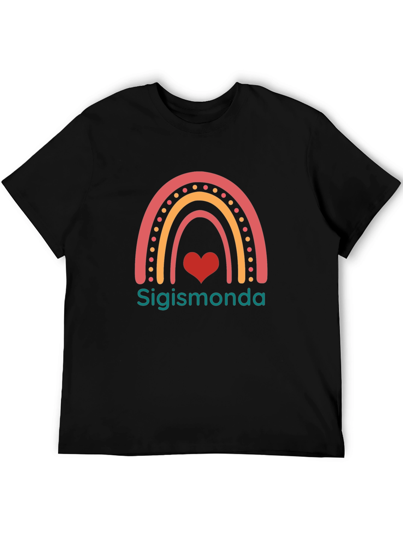 Rainbow Heart Sigismonda Personalized T-Shirt