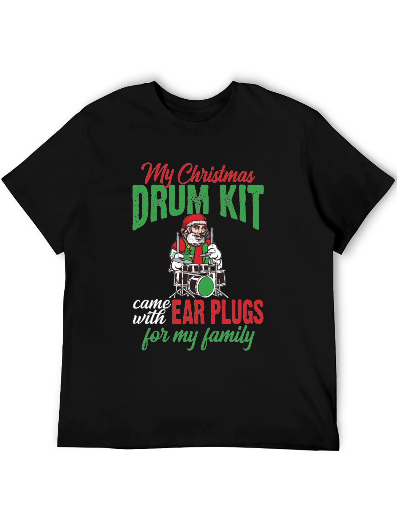Funny Christmas Drum Kit T-Shirt