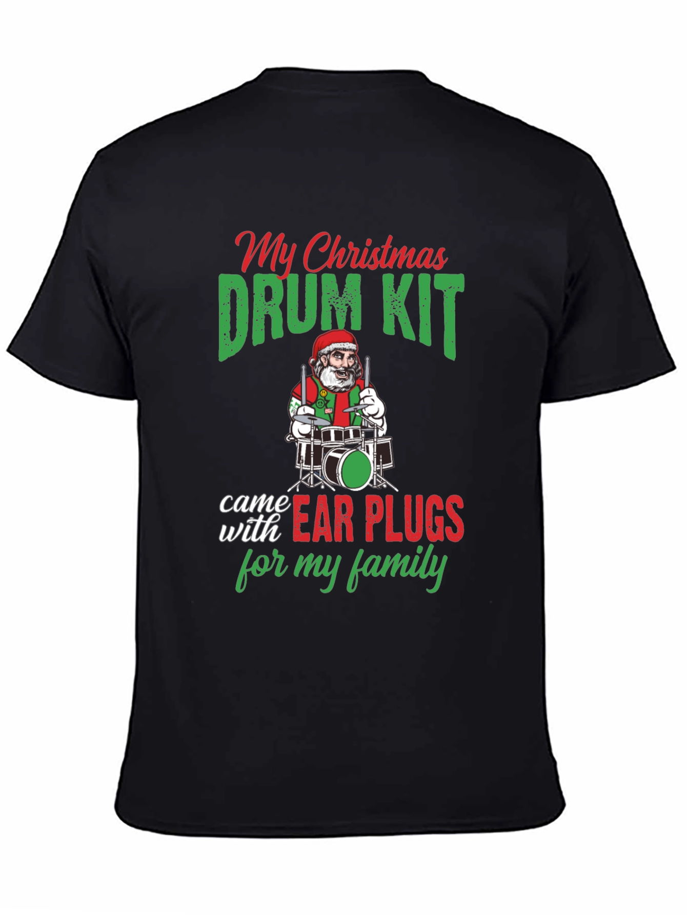 Funny Christmas Drum Kit T-Shirt