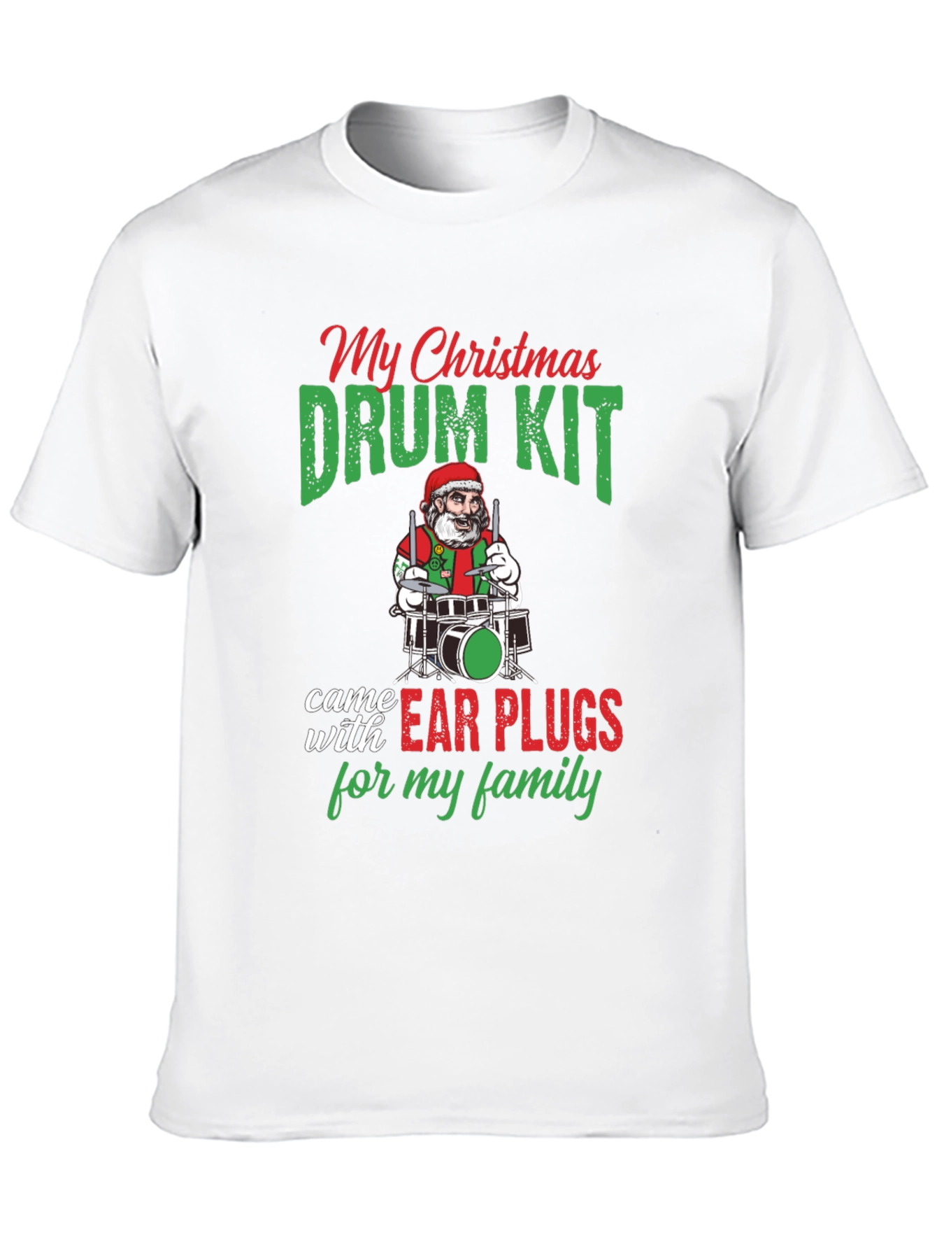 Funny Christmas Drum Kit T-Shirt