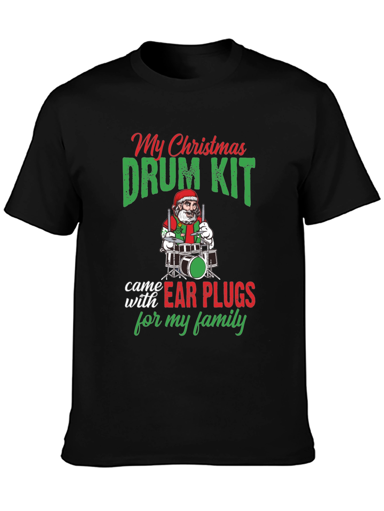 Funny Christmas Drum Kit T-Shirt