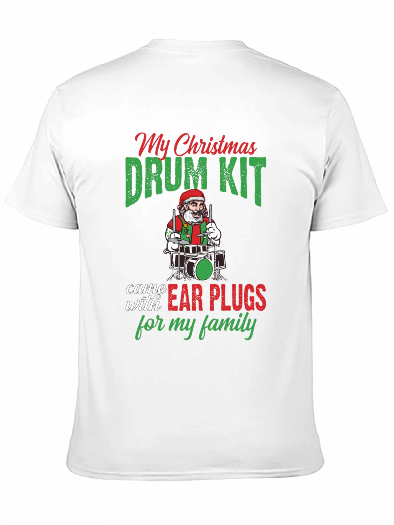 Funny Christmas Drum Kit T-Shirt