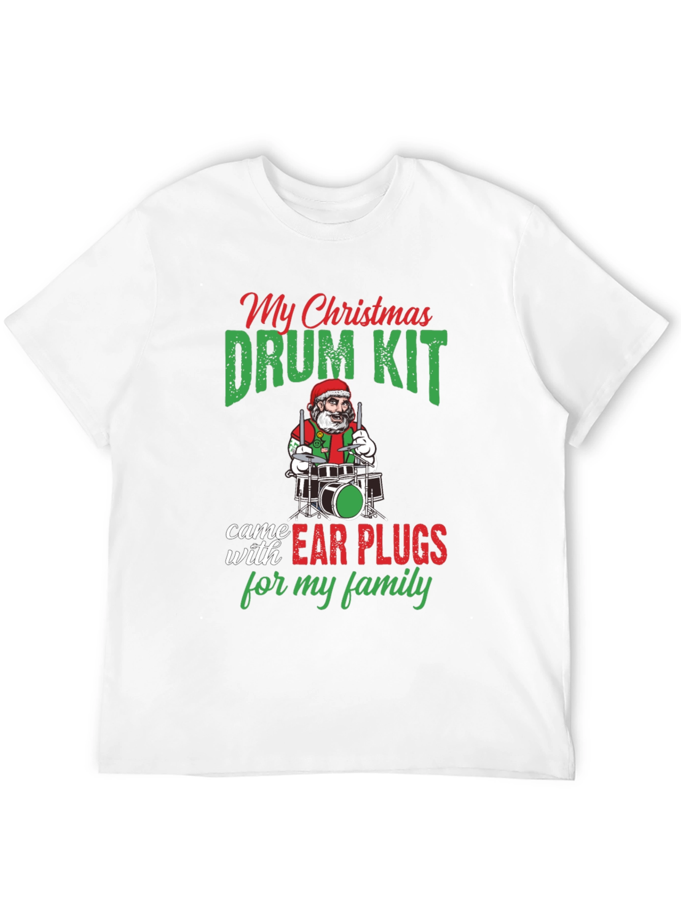 Funny Christmas Drum Kit T-Shirt