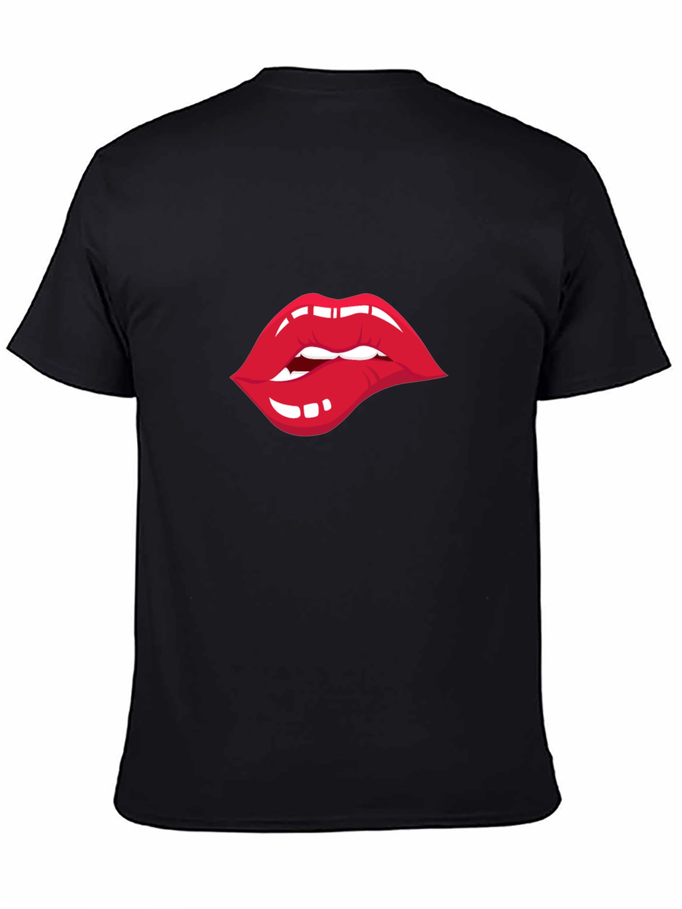 Biting Lips Graphic T-Shirt - Unisex Crew Neck Tee