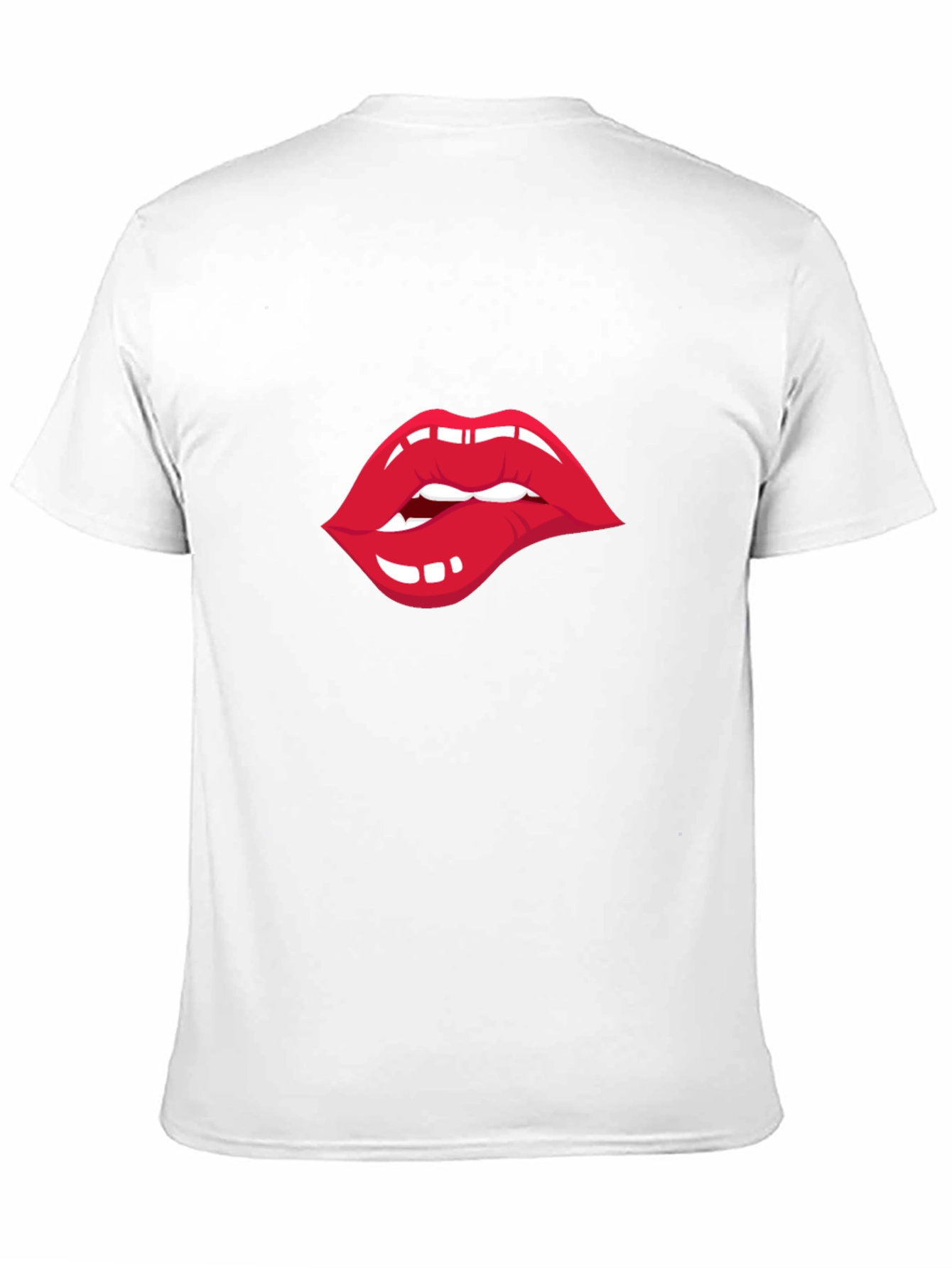 Biting Lips Graphic T-Shirt - Unisex Crew Neck Tee