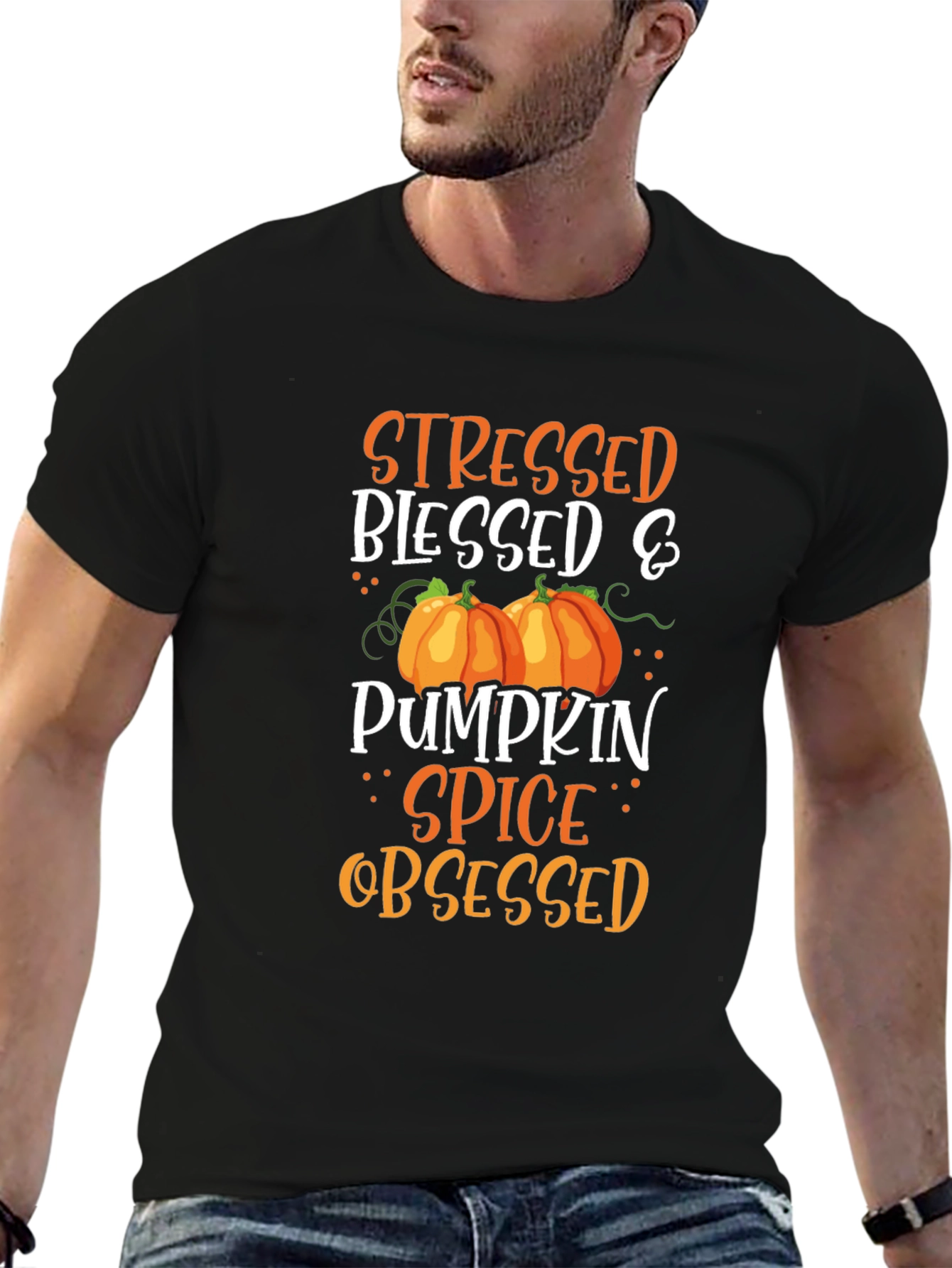 Stressed Blessed & Pumpkin Spice Obsessed T-Shirt