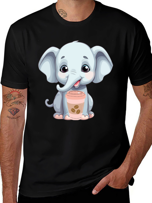 Cute Elephant Coffee Lover T-Shirt