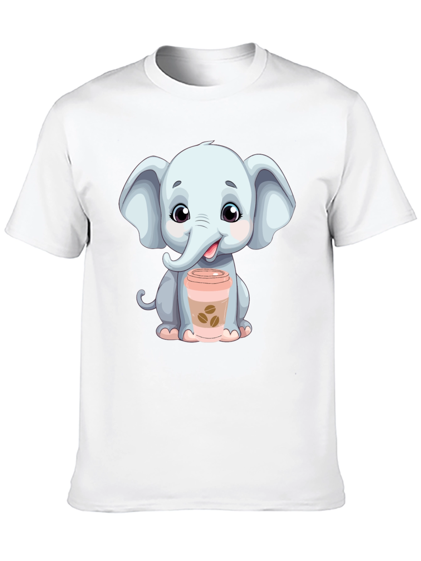 Cute Elephant Coffee Lover T-Shirt