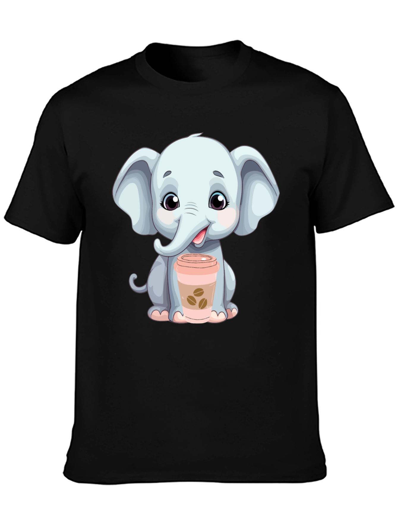 Cute Elephant Coffee Lover T-Shirt